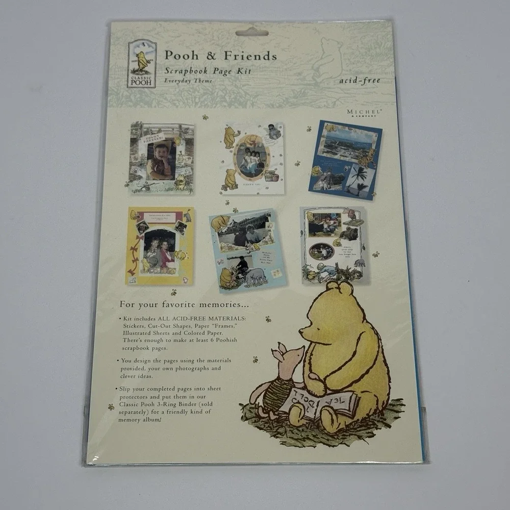 Classic Pooh Scrapbook Page Kit Lot Of 3 Baby/Party And Birthday/Everyday Themes